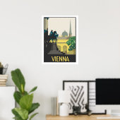 Wenen, illustratie, vintage reisposter poster (Thuiskantoor)