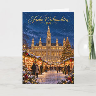 Wenen Kerstmarkt Rathaus Prettig kerstfeest Feestdagen Kaart