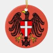 Wenen kerstversiering keramisch ornament (Voorkant)