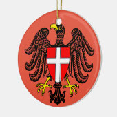 Wenen kerstversiering keramisch ornament (Links)