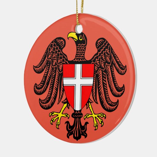 Wenen kerstversiering keramisch ornament (Links)