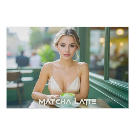 Wenen - koffiehuis - Matcha Latte Perfect Poster (Voorkant)