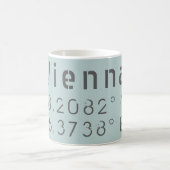 Wenen Latitude-lengtegraad Koffiemok (Center)