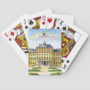 Wenen Oostenrijk Aquarel Stad Reis Herinnering Pokerkaarten