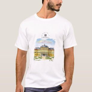 Wenen Oostenrijk Aquarel Stad Reis Herinnering T-shirt