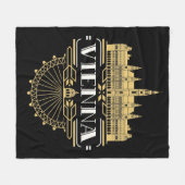 Wenen Oostenrijk Art Deco Aesthetic Souvenir Fleece Deken (Voorkant (Horizontaal))