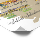 Wenen Oostenrijk benadrukt de kaart Poster (Hoek)