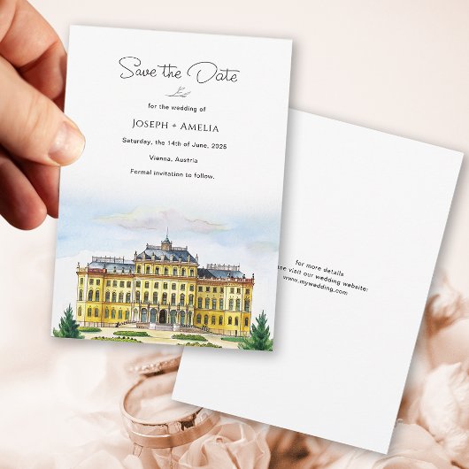Wenen Oostenrijk Bestemming Huwelijk Bewaar de Dat Save The Date