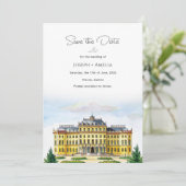 Wenen Oostenrijk Bestemming Huwelijk Bewaar de Dat Save The Date (Staand voorkant)
