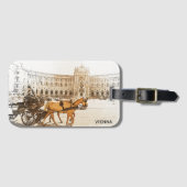Wenen Oostenrijk City Panorama Uitzicht Bagagelabel (Voorkant (horizontaal))