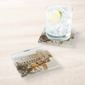 Wenen Oostenrijk City Panorama Uitzicht Glazen Onderzetter (Schuin)