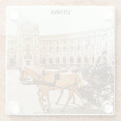 Wenen Oostenrijk City Panorama Uitzicht Glazen Onderzetter (Achterkant)