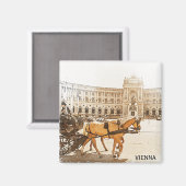 Wenen Oostenrijk City Panorama Uitzicht Magneet (Voorkant / Achterkant)