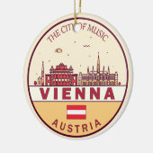 Wenen Oostenrijk City Skyline Emblem Keramisch Ornament (Links)