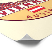 Wenen Oostenrijk City Skyline Emblem Poster
