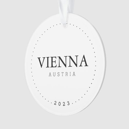 Wenen, Oostenrijk Eenvoudige Internationale Reisdo Ornament (voorkant)