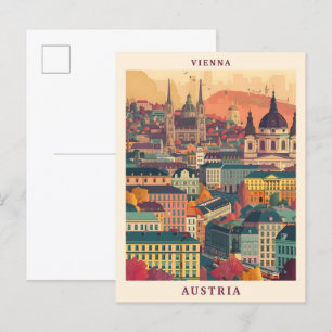 Wenen Oostenrijk Elegant Art Vintage Travel Briefkaart