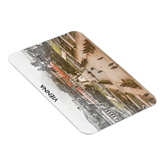 Wenen Oostenrijk Historisch Panorama Uitzicht Magneet (Rechterzijde)