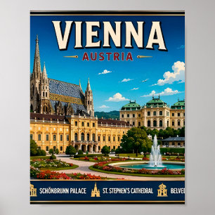 🏛️ Wenen Oostenrijk Historisch Reisgeschenk Cadea Poster
