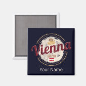 Wenen Oostenrijk hoofdstad Weense Melange Magneet (Voorkant / Achterkant)