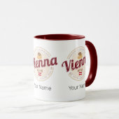 Wenen Oostenrijk  hoofdstad Weense Melange Mok (Voorkant rechts)