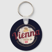 Wenen Oostenrijk hoofdstad Weense Melange Sleutelhanger (Voorkant)