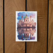 Wenen Oostenrijk Karlskirche Kerk Waterverf Briefkaart
