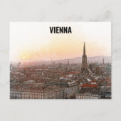 Wenen Oostenrijk  Kleur Cityscape Briefkaart (Voorkant)