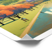 Wenen Oostenrijk Kunst Vintage Reizen Illustratie Poster (Hoek)