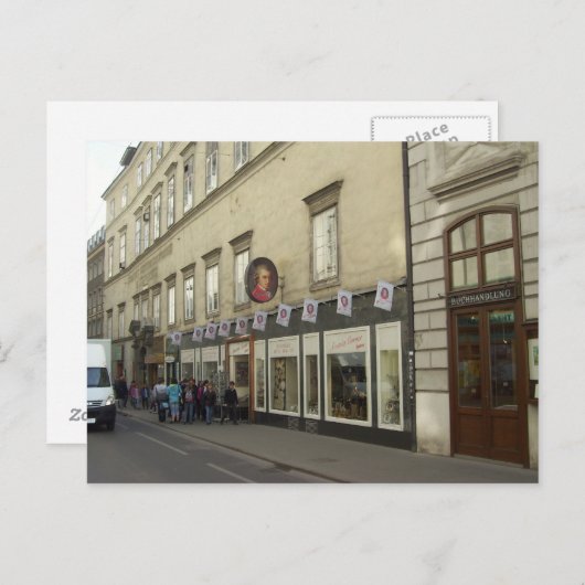 Wenen Oostenrijk Mozart Briefkaart (Voorkant / Achterkant)