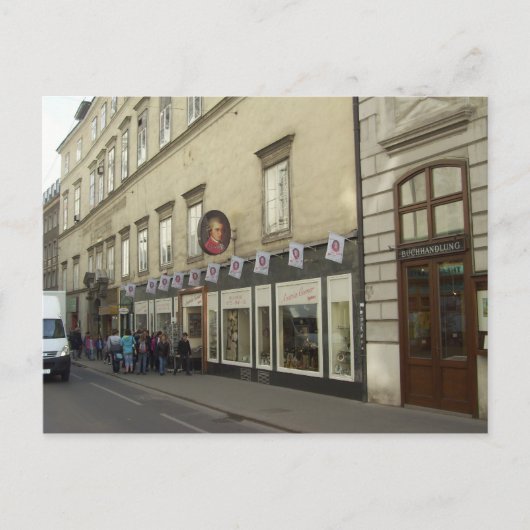 Wenen Oostenrijk Mozart Briefkaart (Voorkant)