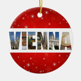 Wenen Oostenrijk Oostenrijkse stad Foto's Kerstmis Keramisch Ornament