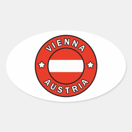 Wenen Oostenrijk Ovale Sticker (Voorkant)