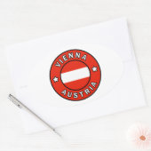 Wenen Oostenrijk Ovale Sticker (Envelop)