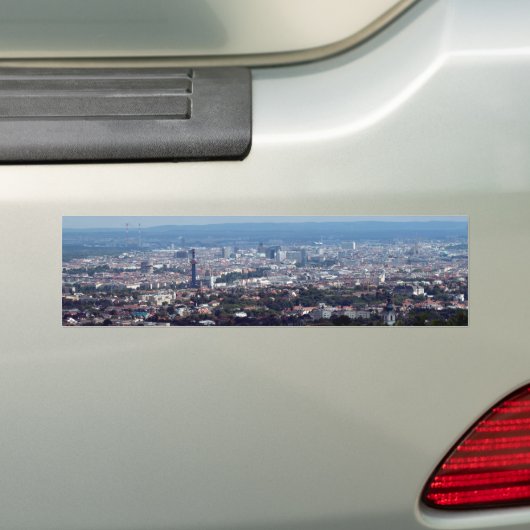 Wenen Oostenrijk Panorama Bumpersticker (Op auto)