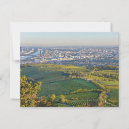 Wenen, Oostenrijk, Panorama vanaf de Kahlenberg Briefkaart