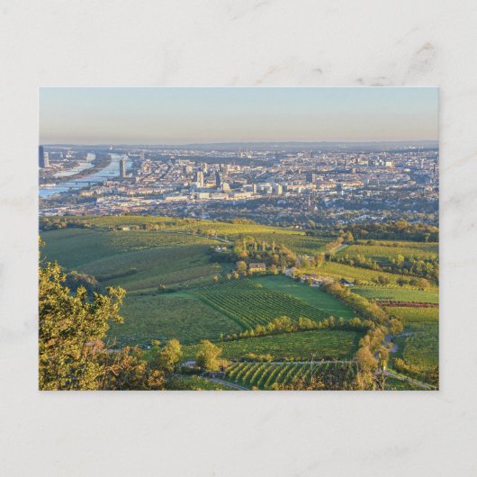 Wenen, Oostenrijk, Panorama vanaf de Kahlenberg Briefkaart (Voorkant)