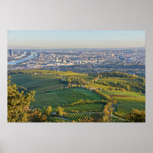 Wenen, Oostenrijk, Panorama vanaf de Kahlenberg Poster