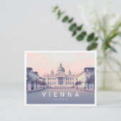 Wenen Oostenrijk Pastel Travel Design Briefkaart (Staand voorkant)