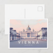 Wenen Oostenrijk Pastel Travel Design Briefkaart (Voorkant / Achterkant)
