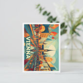 Wenen Oostenrijk Reizen artistiek kleurrijk Briefkaart (Staand voorkant)