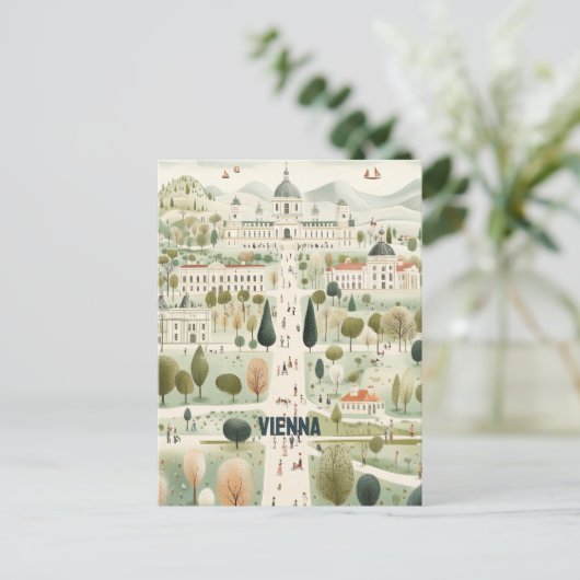 Wenen Oostenrijk Reizen Briefkaart (Staand voorkant)