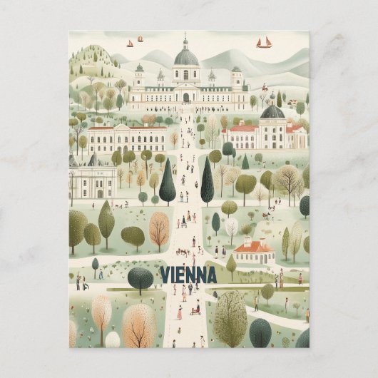 Wenen Oostenrijk Reizen Briefkaart (Voorkant)