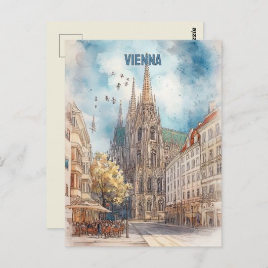 Wenen Oostenrijk Reizen Briefkaart (Voorkant / Achterkant)