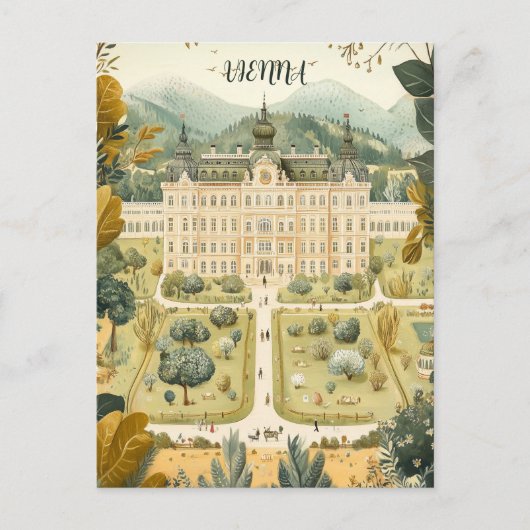 Wenen Oostenrijk Reizen Briefkaart (Voorkant)