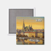 Wenen Oostenrijk Reizen Magneet (Voorkant / Achterkant)