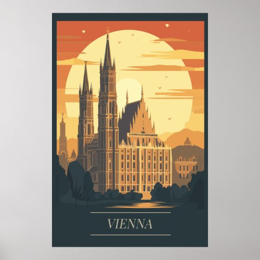 Wenen, Oostenrijk, Reizen Poster (Voorkant)