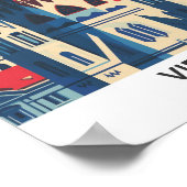 Wenen Oostenrijk Retro Kunstwerk Reizen Poster (Hoek)