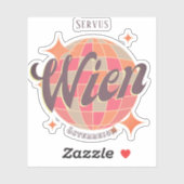 Wenen Oostenrijk Retro Sticker (Vel)