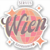 Wenen Oostenrijk Retro Sticker (Voorkant)